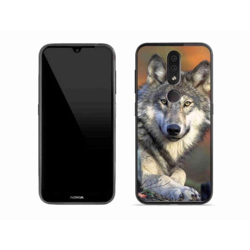 Gelový obal mmCase na mobil Nokia 4.2 - vlk