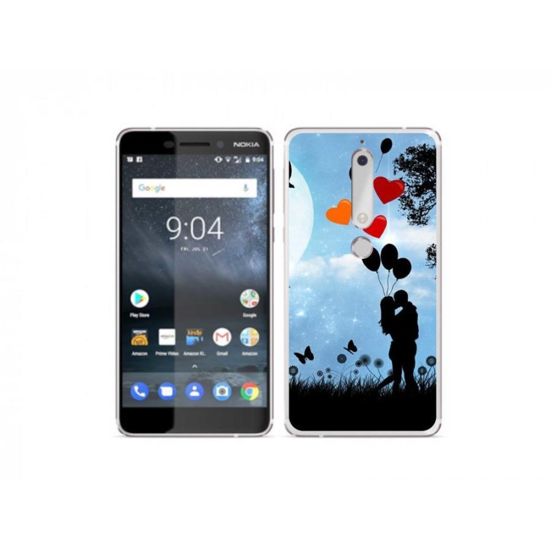 Gelový obal mmCase na mobil Nokia 6.1 - zamilovaný pár
