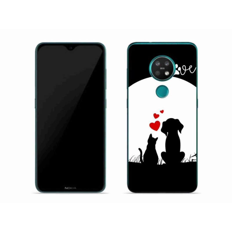 Gelový obal mmCase na mobil Nokia 6.2 - zvířecí láska