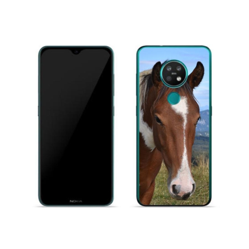 Gelový obal mmCase na mobil Nokia 7.2 - hnědý kůň