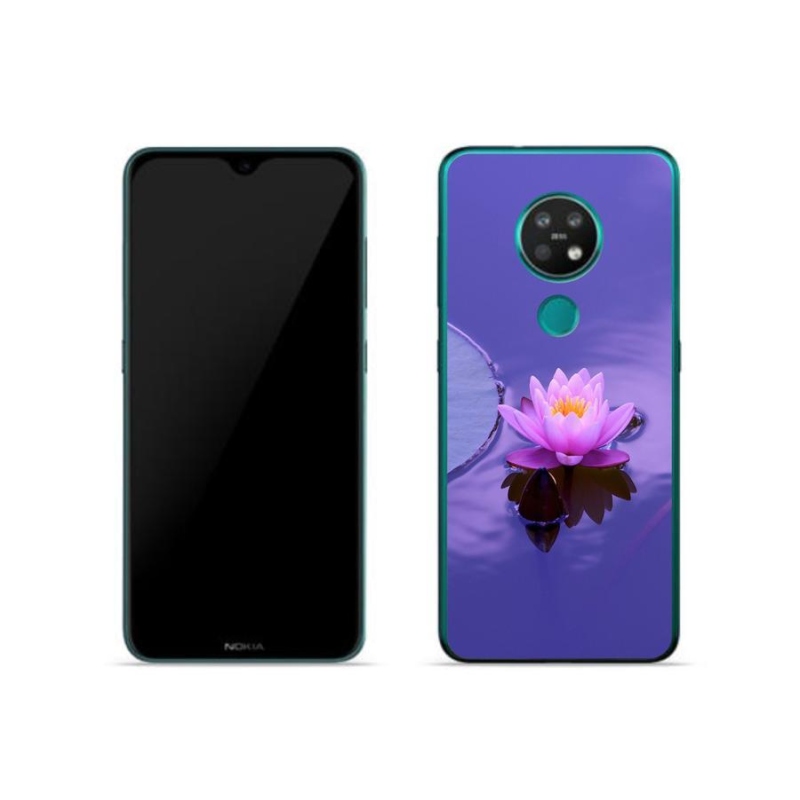 Gelový obal mmCase na mobil Nokia 7.2 - květ na hladině