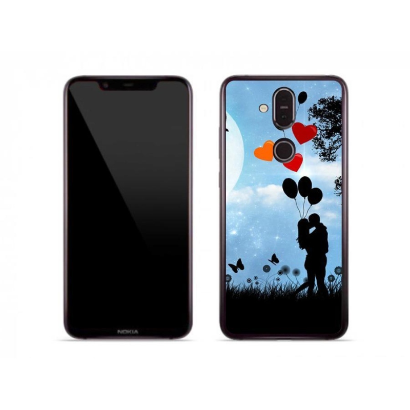 Gelový obal mmCase na mobil Nokia 8.1 - zamilovaný pár