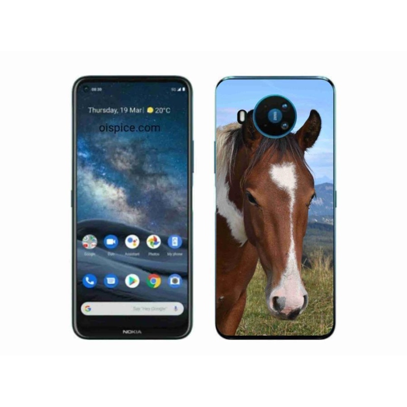 Gelový obal mmCase na mobil Nokia 8.3 5G - hnědý kůň