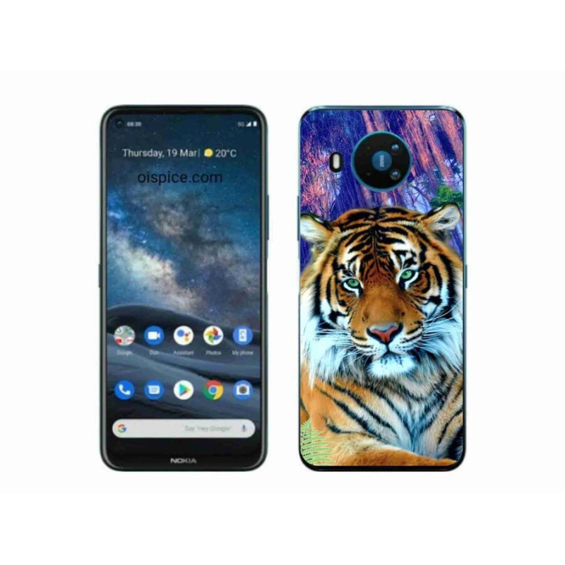 Gelový obal mmCase na mobil Nokia 8.3 5G - tygr