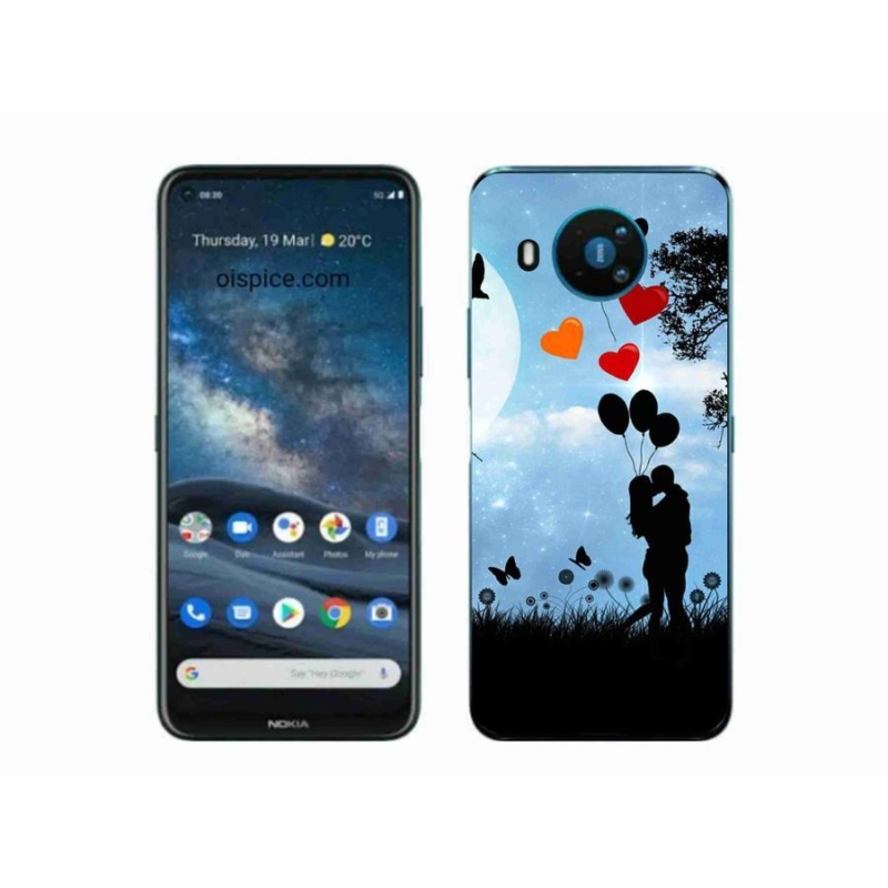 Gelový obal mmCase na mobil Nokia 8.3 5G - zamilovaný pár