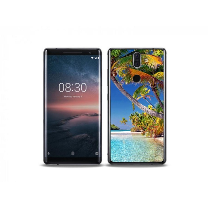 Gelový obal mmCase na mobil Nokia 8 Sirocco - mořská pláž