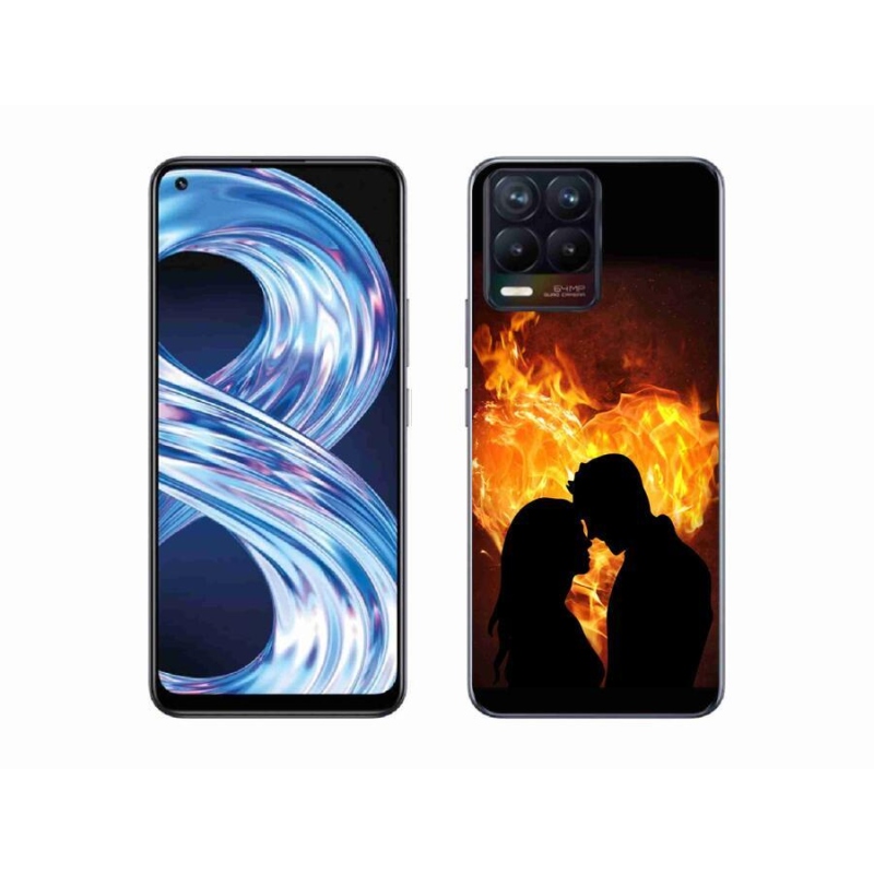 Gelový obal mmCase na mobil Realme 8 4G - ohnivá láska