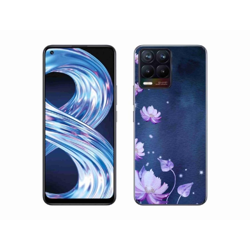 Gelový obal mmCase na mobil Realme 8 4G - padající květy
