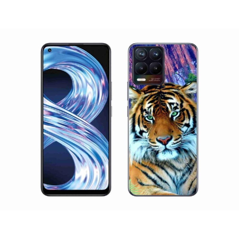 Gelový obal mmCase na mobil Realme 8 4G - tygr