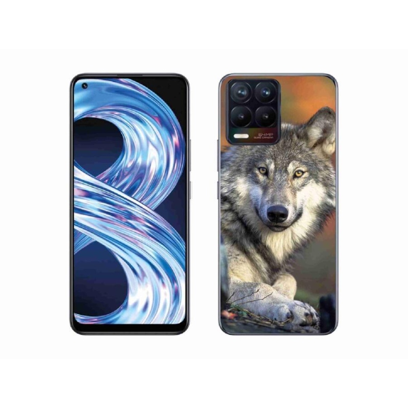 Gelový obal mmCase na mobil Realme 8 4G - vlk