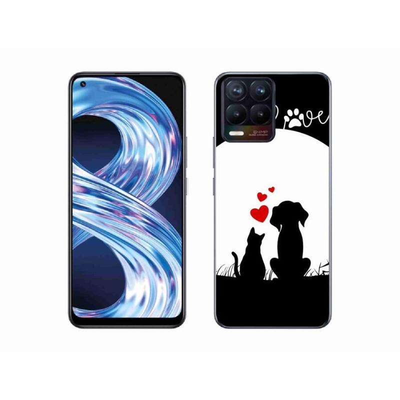 Gelový obal mmCase na mobil Realme 8 Pro - zvířecí láska