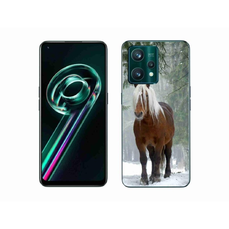 Gelový obal mmCase na mobil Realme 9 Pro+ 5G - kůň v lese