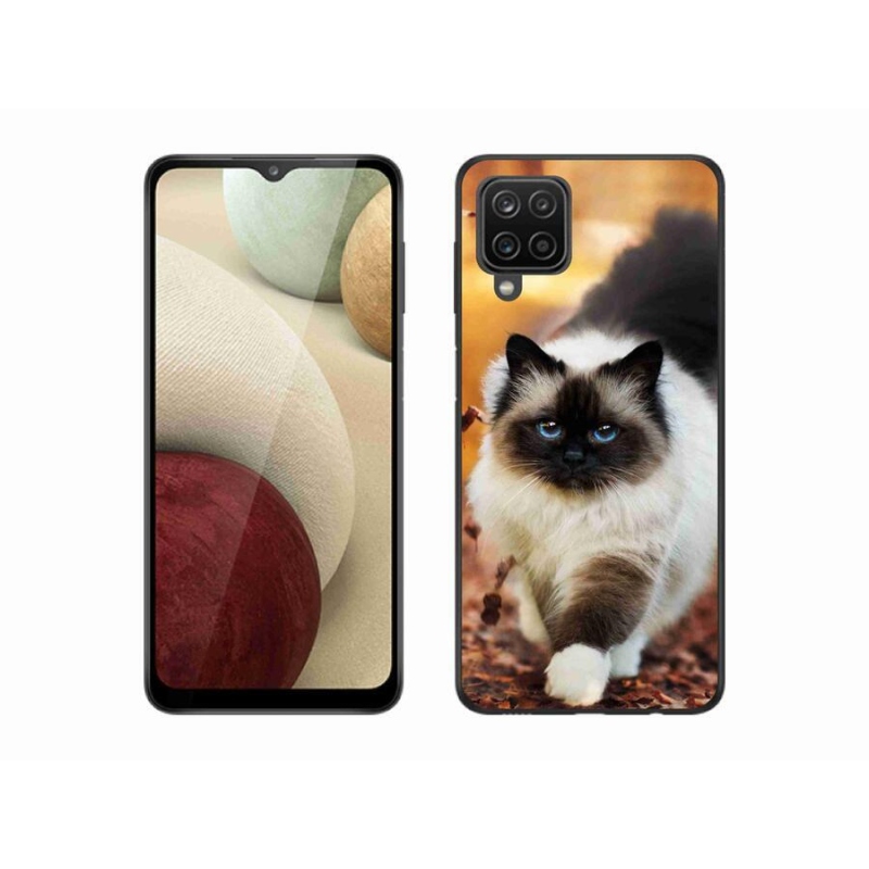 Gelový obal mmCase na mobil Samsung Galaxy A12 - kočka 1