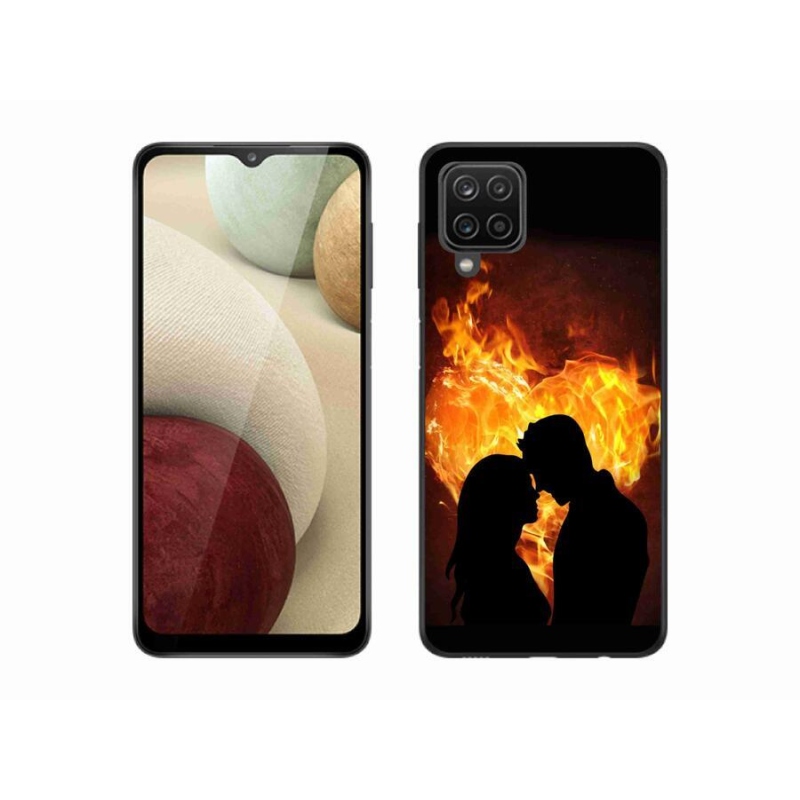 Gelový obal mmCase na mobil Samsung Galaxy A12 - ohnivá láska