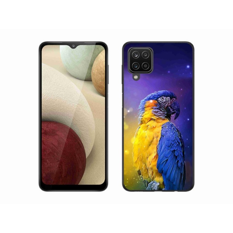 Gelový obal mmCase na mobil Samsung Galaxy A12 - papoušek ara 1