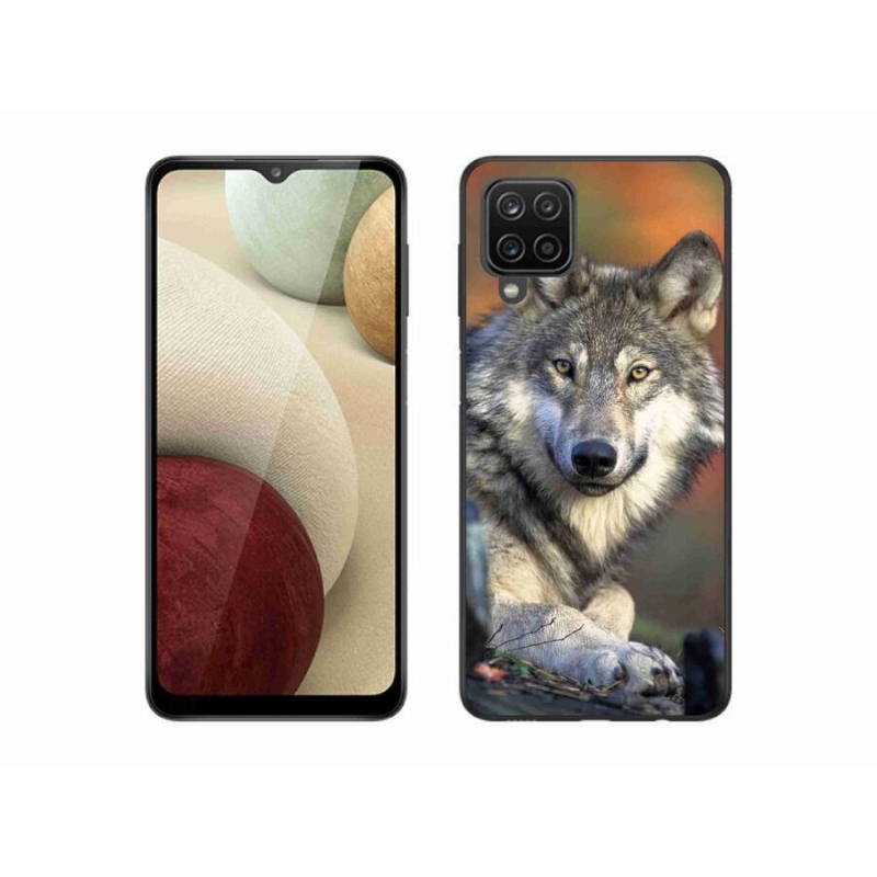 Gelový obal mmCase na mobil Samsung Galaxy A12 - vlk