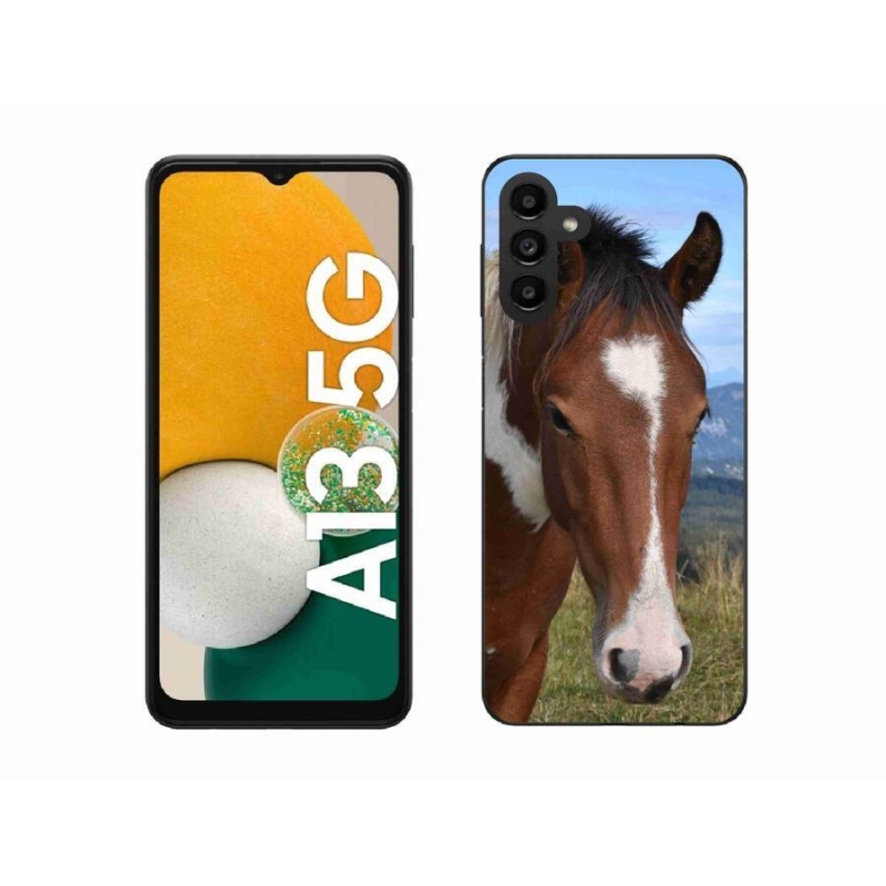 Gelový obal mmCase na mobil Samsung Galaxy A13 5G - hnědý kůň