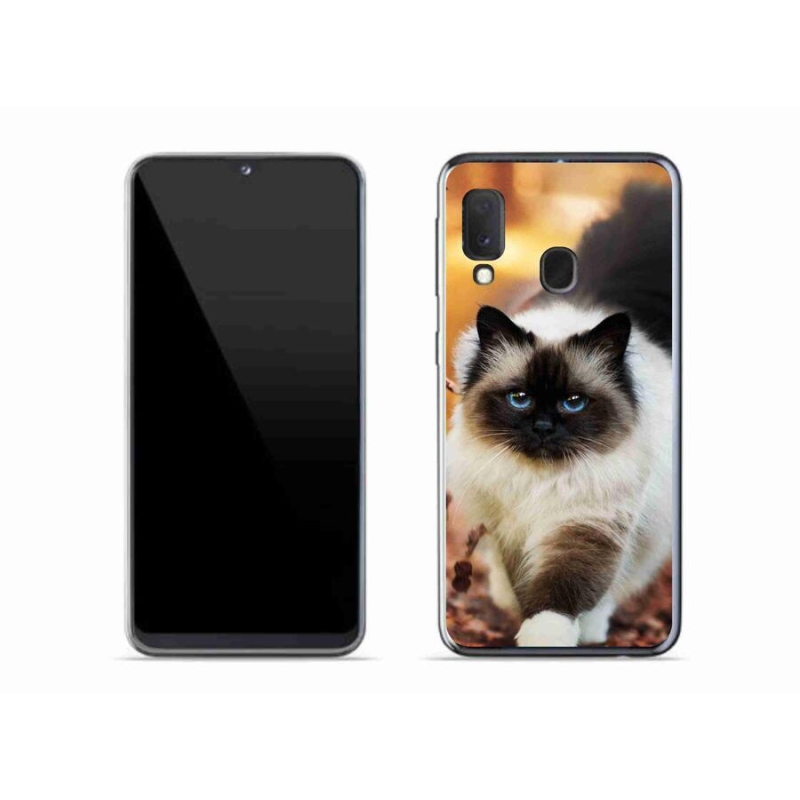 Gelový obal mmCase na mobil Samsung Galaxy A20e - kočka 1