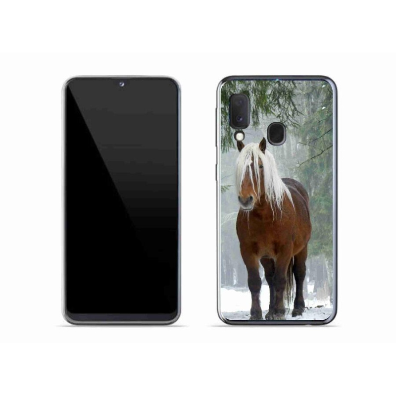 Gelový obal mmCase na mobil Samsung Galaxy A20e - kůň v lese