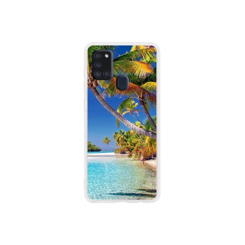 Gelový obal mmCase na mobil Samsung Galaxy A21s - mořská pláž