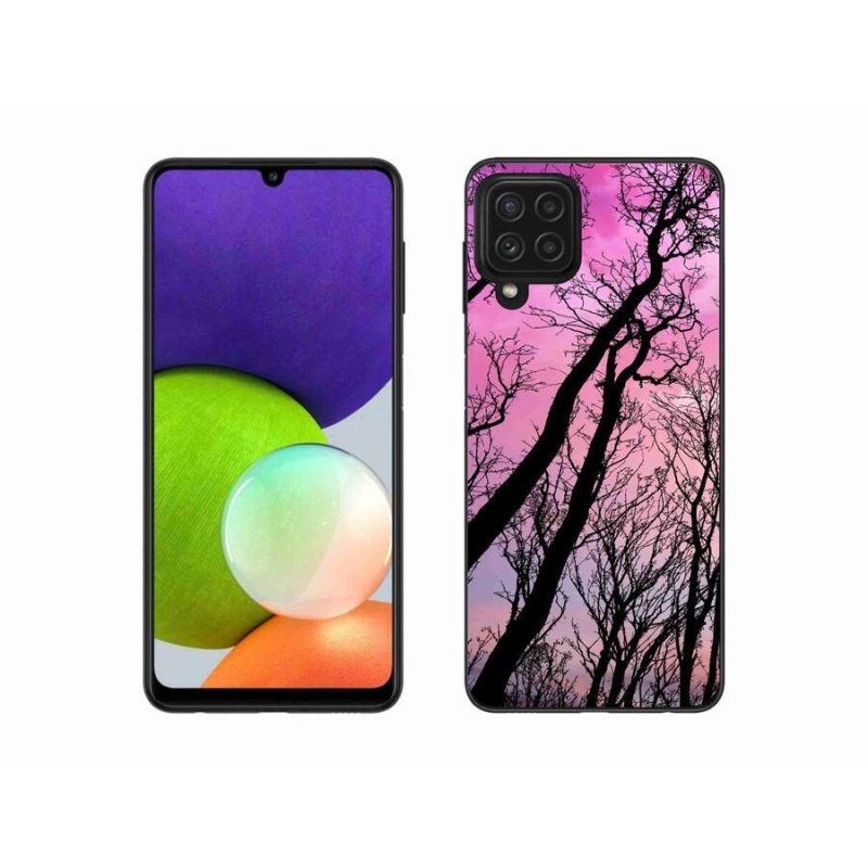 Gelový obal mmCase na mobil Samsung Galaxy A22 4G - opadané stromy