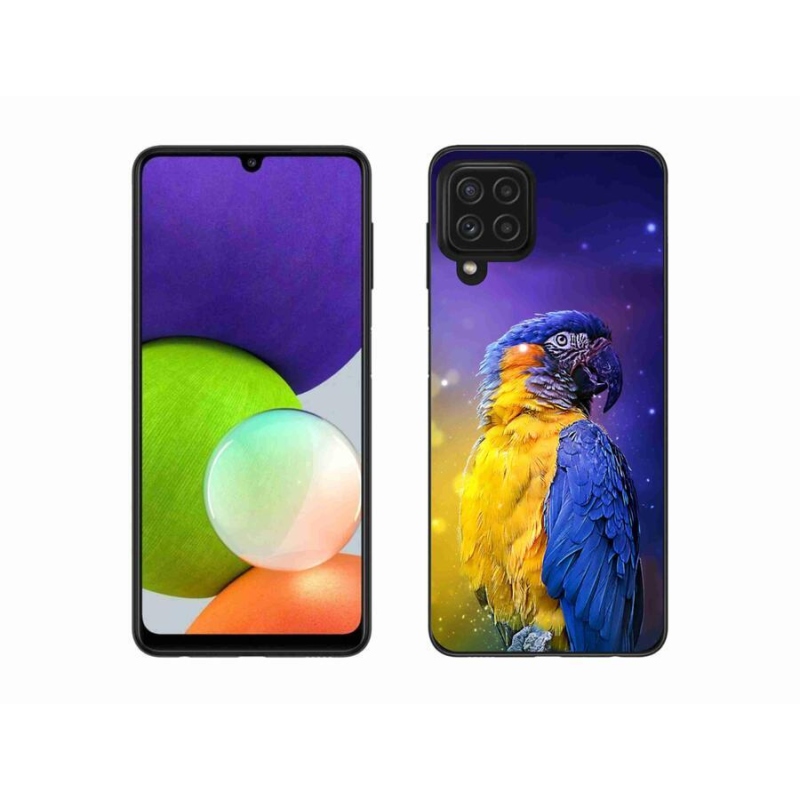 Gelový obal mmCase na mobil Samsung Galaxy A22 4G - papoušek ara 1
