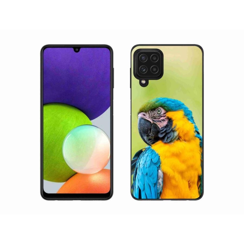 Gelový obal mmCase na mobil Samsung Galaxy A22 4G - papoušek ara 2