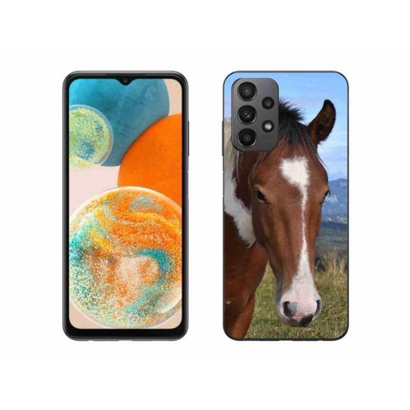 Gelový obal mmCase na mobil Samsung Galaxy A23 4G/5G - hnědý kůň
