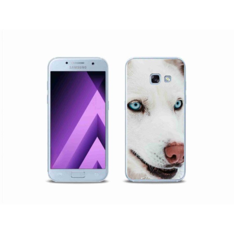 Gelový obal mmCase na mobil Samsung Galaxy A3 (2017) - psí pohled