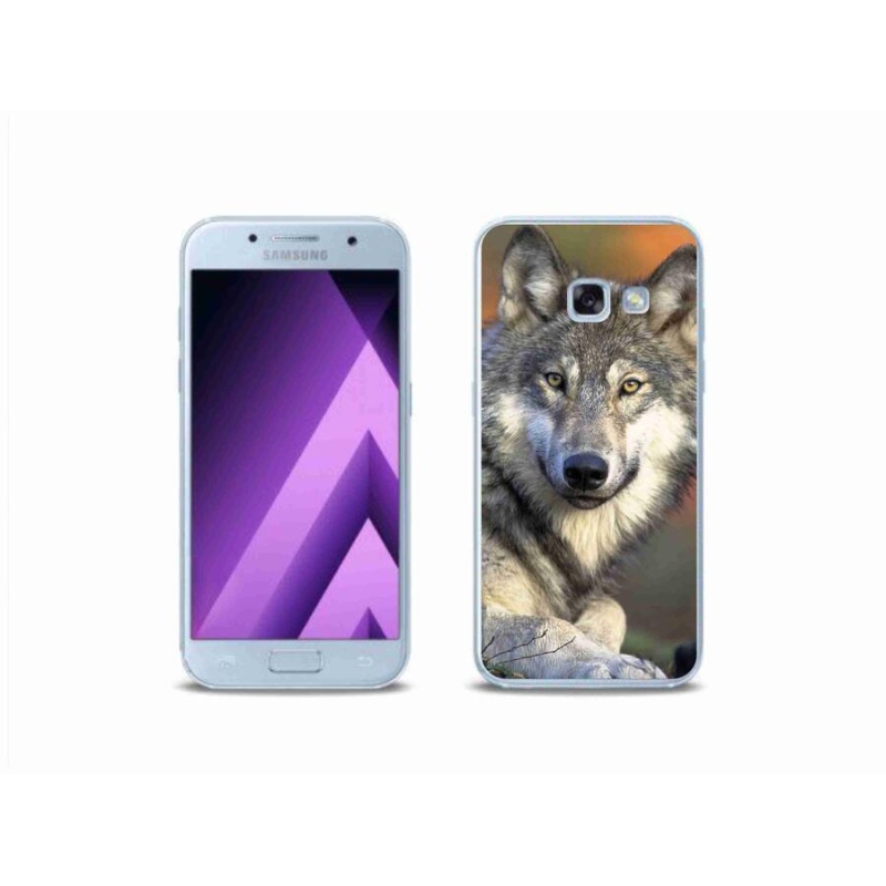 Gelový obal mmCase na mobil Samsung Galaxy A3 (2017) - vlk