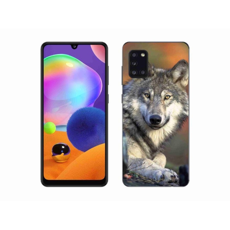 Gelový obal mmCase na mobil Samsung Galaxy A31 - vlk