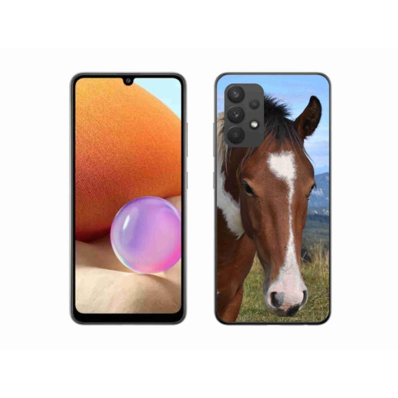 Gelový obal mmCase na mobil Samsung Galaxy A32 4G - hnědý kůň
