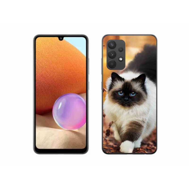 Gelový obal mmCase na mobil Samsung Galaxy A32 4G - kočka 1