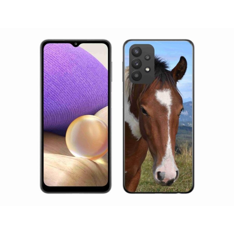 Gelový obal mmCase na mobil Samsung Galaxy A32 5G - hnědý kůň