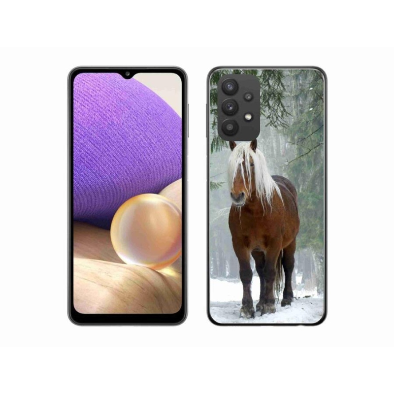 Gelový obal mmCase na mobil Samsung Galaxy A32 5G - kůň v lese