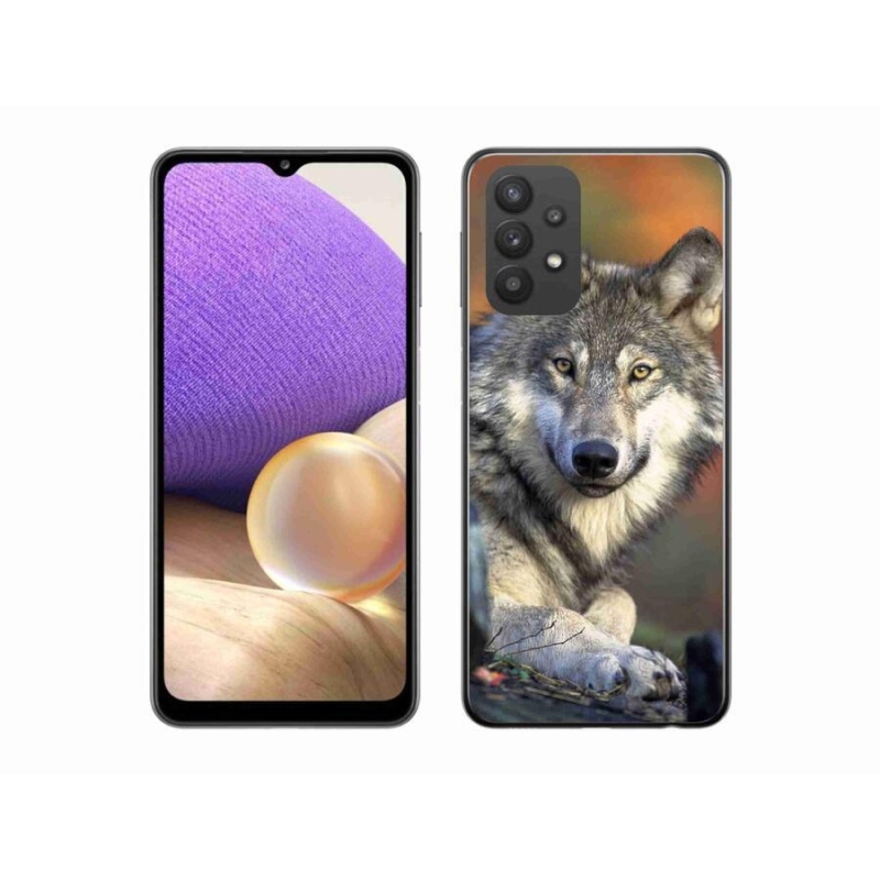 Gelový obal mmCase na mobil Samsung Galaxy A32 5G - vlk