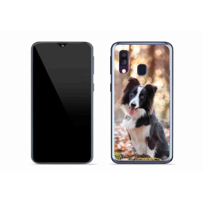 Gelový obal mmCase na mobil Samsung Galaxy A40 - border kolie 1