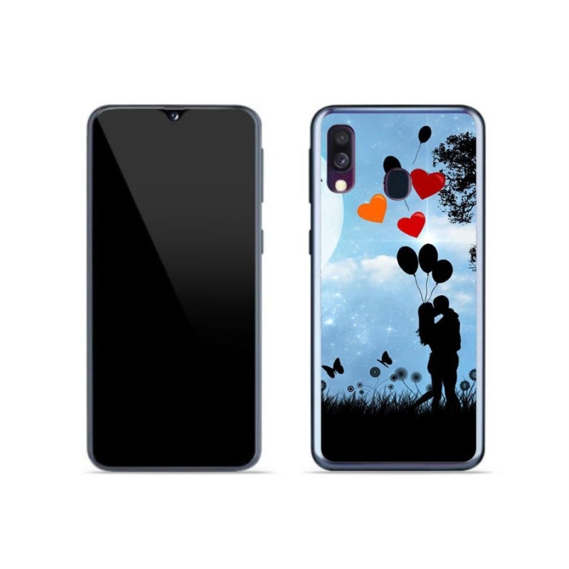 Gelový obal mmCase na mobil Samsung Galaxy A40 - zamilovaný pár