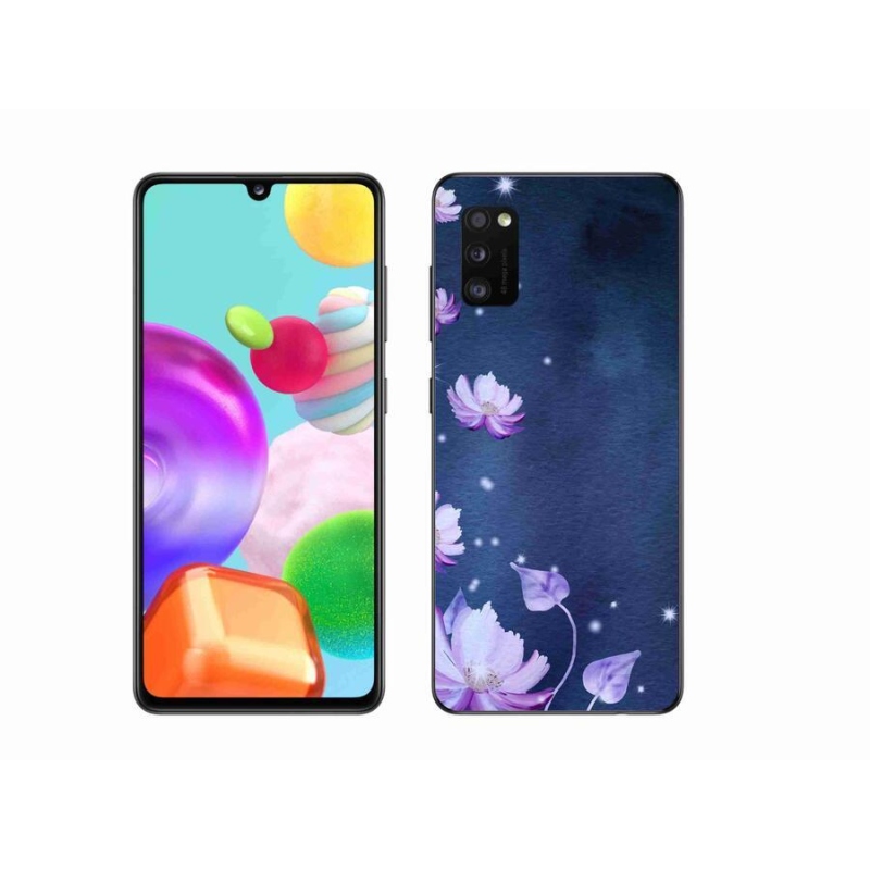 Gelový obal mmCase na mobil Samsung Galaxy A41 - padající květy