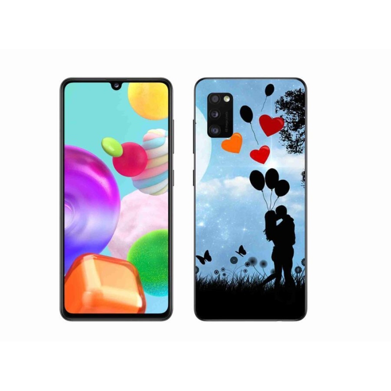 Gelový obal mmCase na mobil Samsung Galaxy A41 - zamilovaný pár