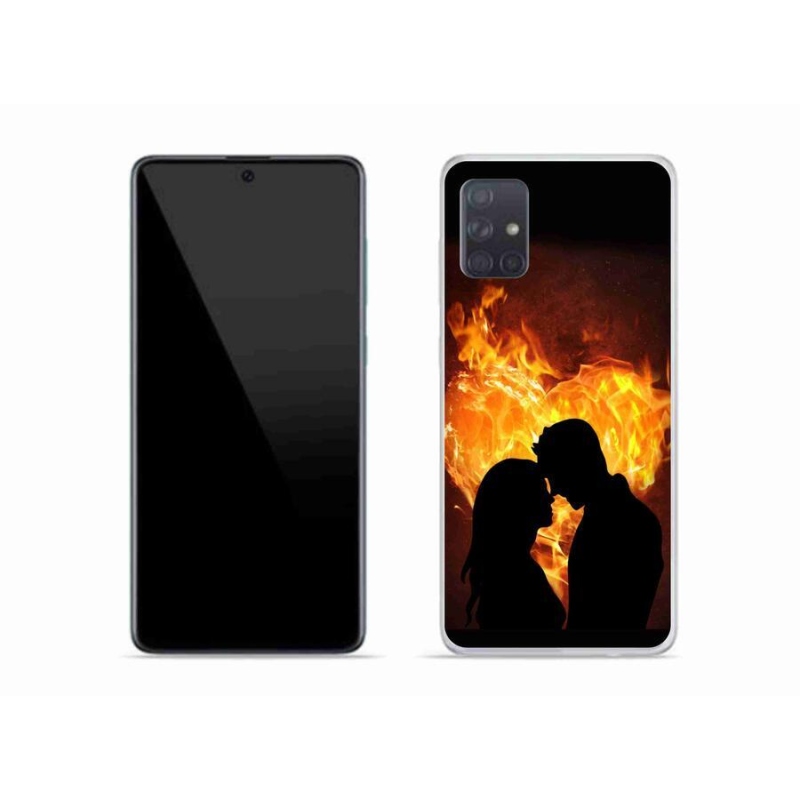 Gelový obal mmCase na mobil Samsung Galaxy A51 - ohnivá láska