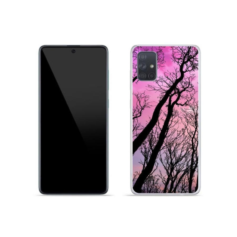 Gelový obal mmCase na mobil Samsung Galaxy A51 - opadané stromy