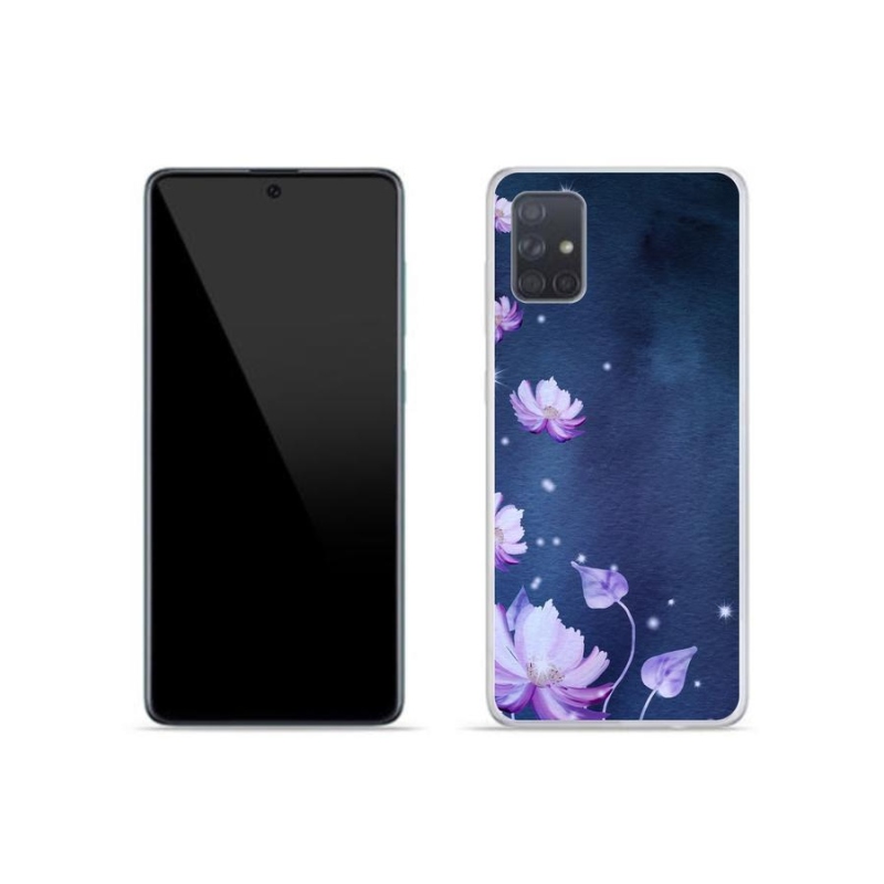 Gelový obal mmCase na mobil Samsung Galaxy A51 - padající květy