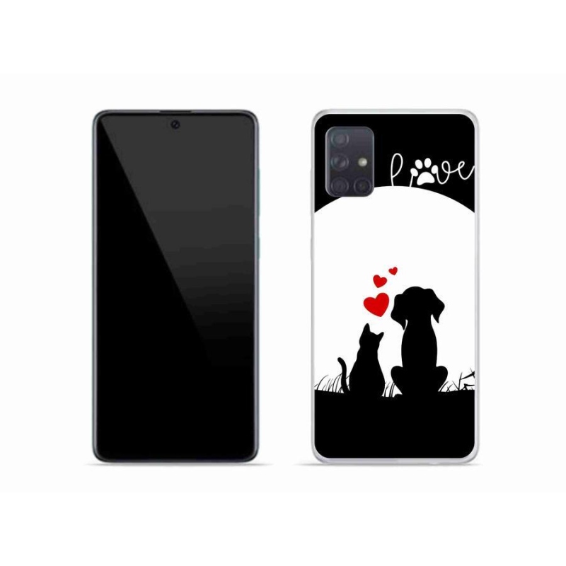 Gelový obal mmCase na mobil Samsung Galaxy A51 - zvířecí láska