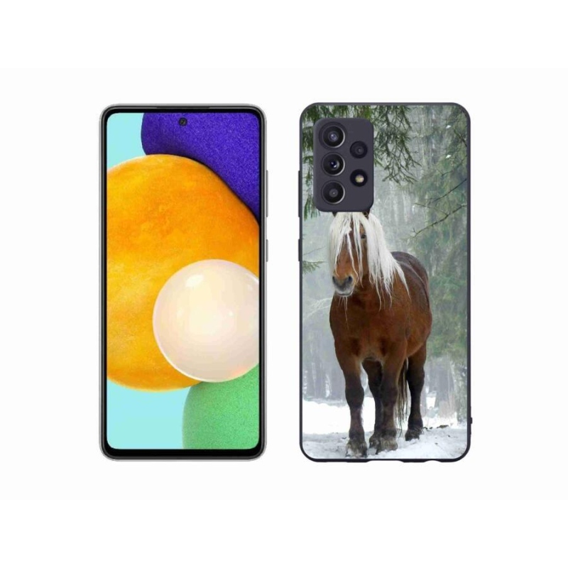 Gelový obal mmCase na mobil Samsung Galaxy A52/A52 5G - kůň v lese