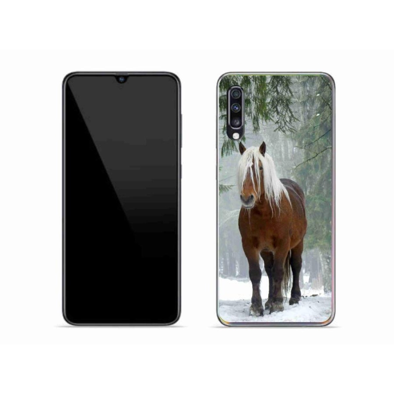 Gelový obal mmCase na mobil Samsung Galaxy A70 - kůň v lese