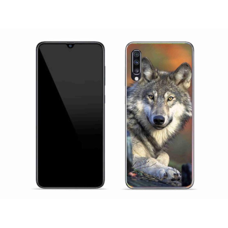 Gelový obal mmCase na mobil Samsung Galaxy A70 - vlk