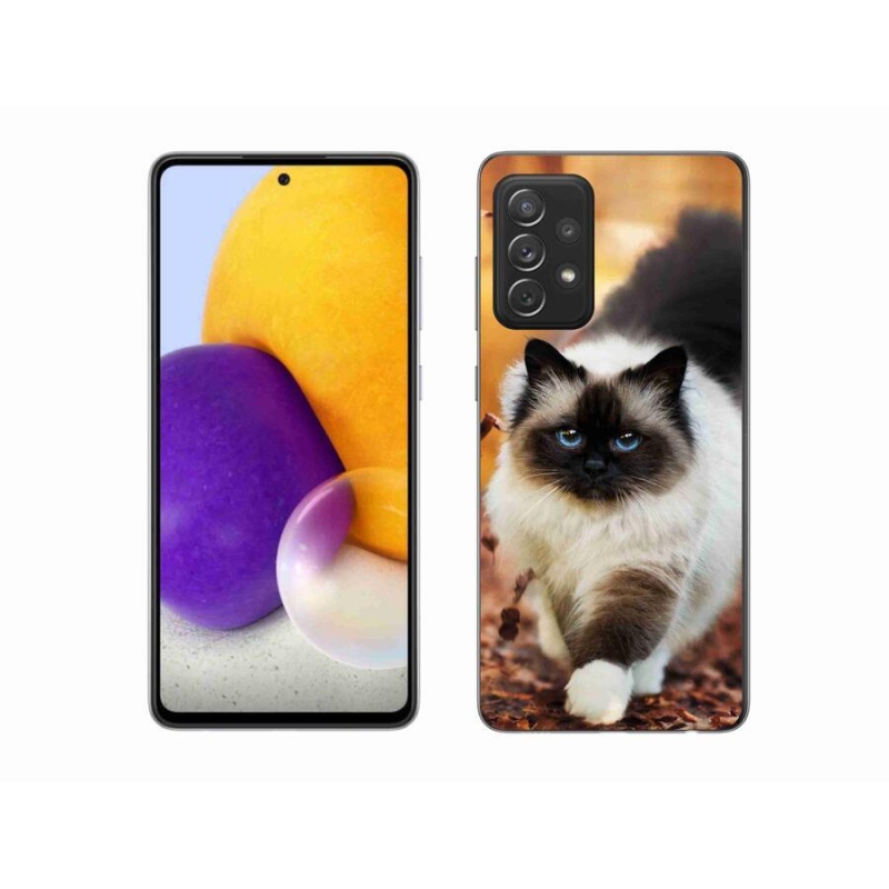 Gelový obal mmCase na mobil Samsung Galaxy A72/A72 5G - kočka 1