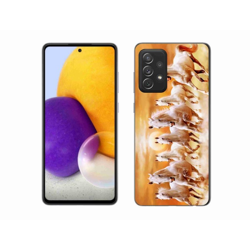 Gelový obal mmCase na mobil Samsung Galaxy A72/A72 5G - koně 2