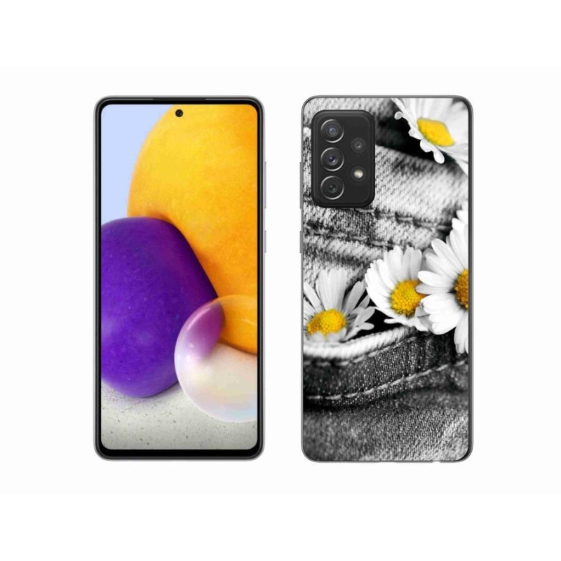 Gelový obal mmCase na mobil Samsung Galaxy A72/A72 5G - kopretiny